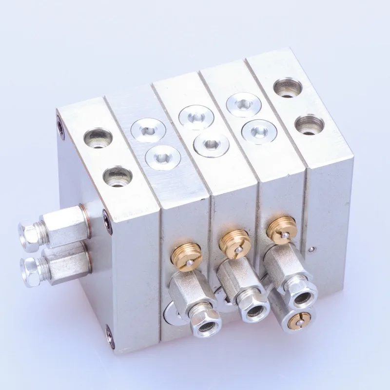 Progressive Grease Distributor Sheet Grease Divider Valve Return Oil Pressure Relief Lubrication Parts For Concrete Pump Punch