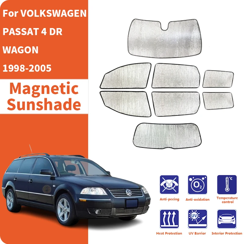 Custom Car Window Sunshade Anti-UV Car Sun Window Visors Sunshade Covers Accessories For VOLKSWAGEN PASSAT 4 DR WAGON 1998-2005