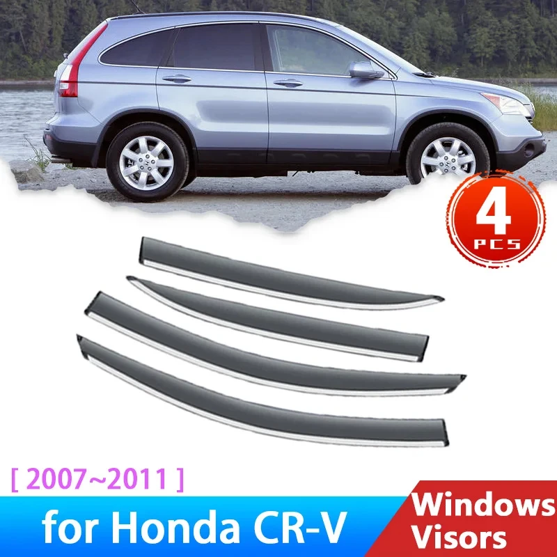 

Deflectors For Honda CRV CR-V CR V 2007~2011 2008 Accessories Car Side Window Visors Cover Rain Eyebrow Guards Wind Windscreens