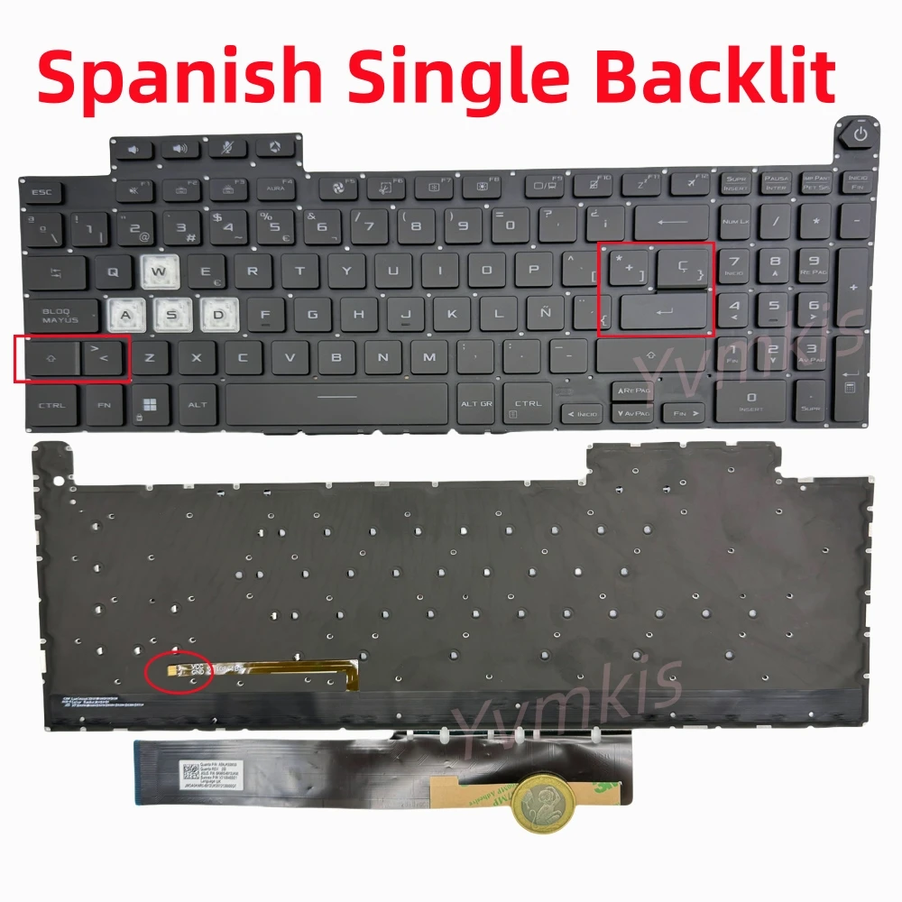 

XIN-Spanish RGB Backlit Keyboard for ASUS TUF Gaming FX507ZM FX507ZU FX507ZV/ZI FA507RC FA507RE FA507RM/RR FX517 FX517ZM/ZR/SP
