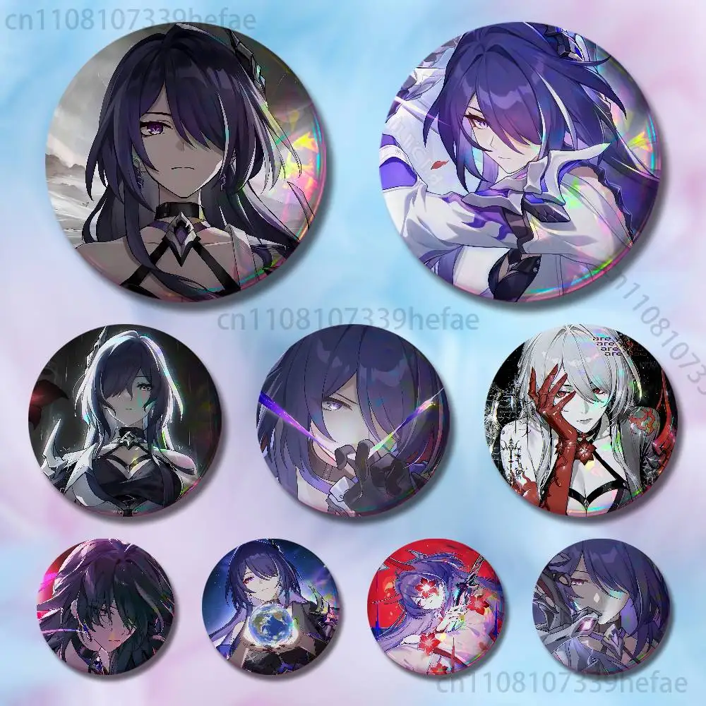 

Acheron HSR Insignia Badge Case For Decoration 44mm 32mm 58mm Round Tinplate Pin Brooch Gift