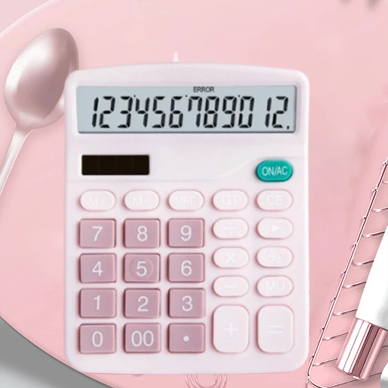 

Calculator big button click, desktop calculator, 12-bit sensitive button, calculator office school