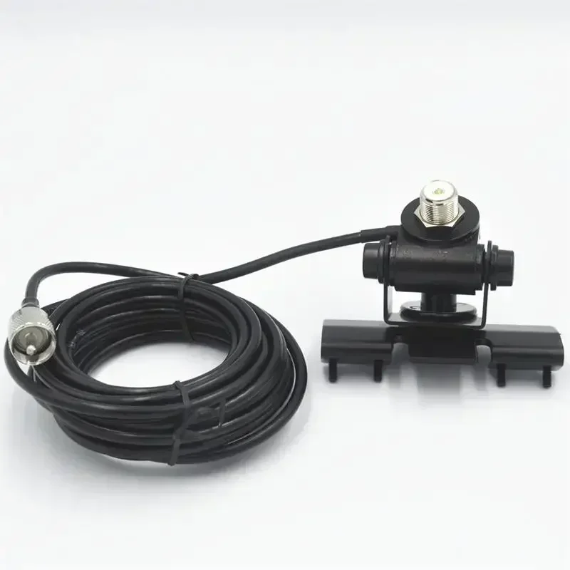 RB-400 Mobiele Antenne Beugel Clip met 5M Verlenging Coaxiale Feeder Kabel voor Baofeng/TH-9800/TH-7800 Mobiele Radio