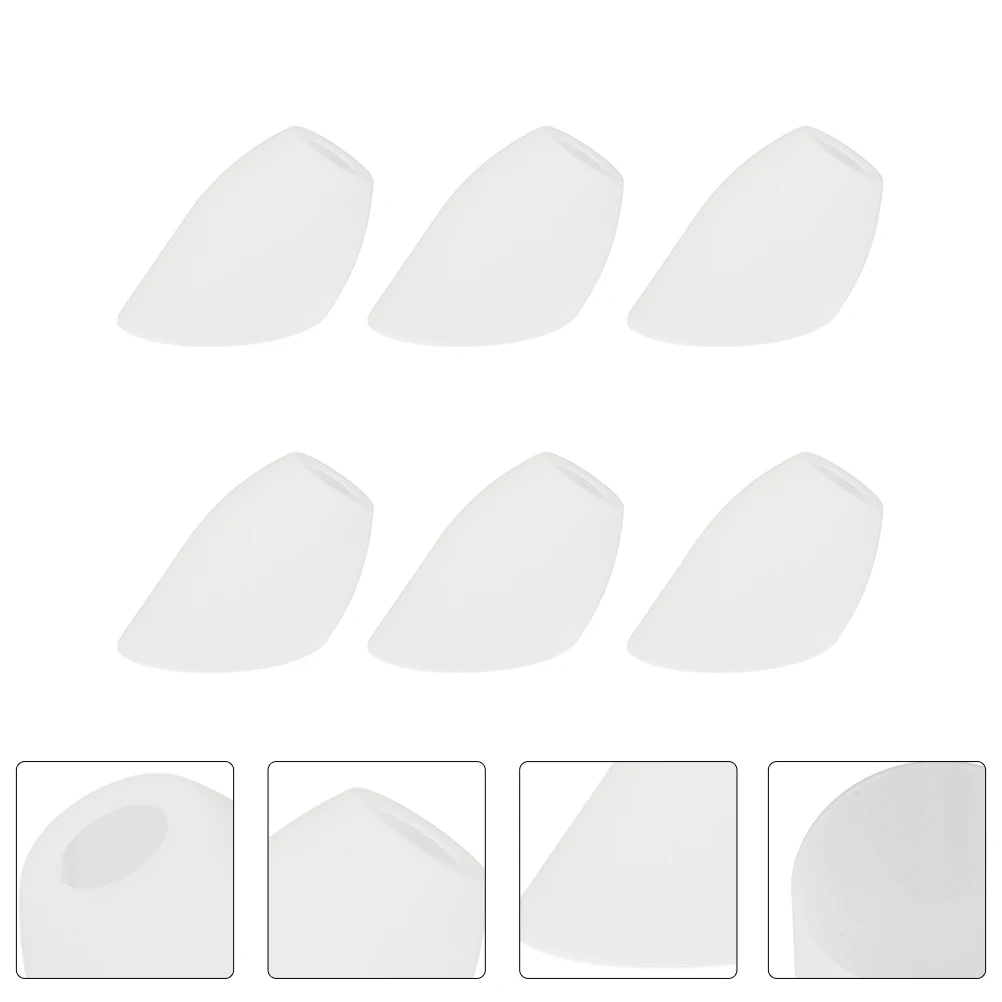 

6pcs Plastic Lampshade Inclined Horseshoe Shape White For Ceiling Lamp Bedroom Living Room Modern Wall Light Shade Replacement