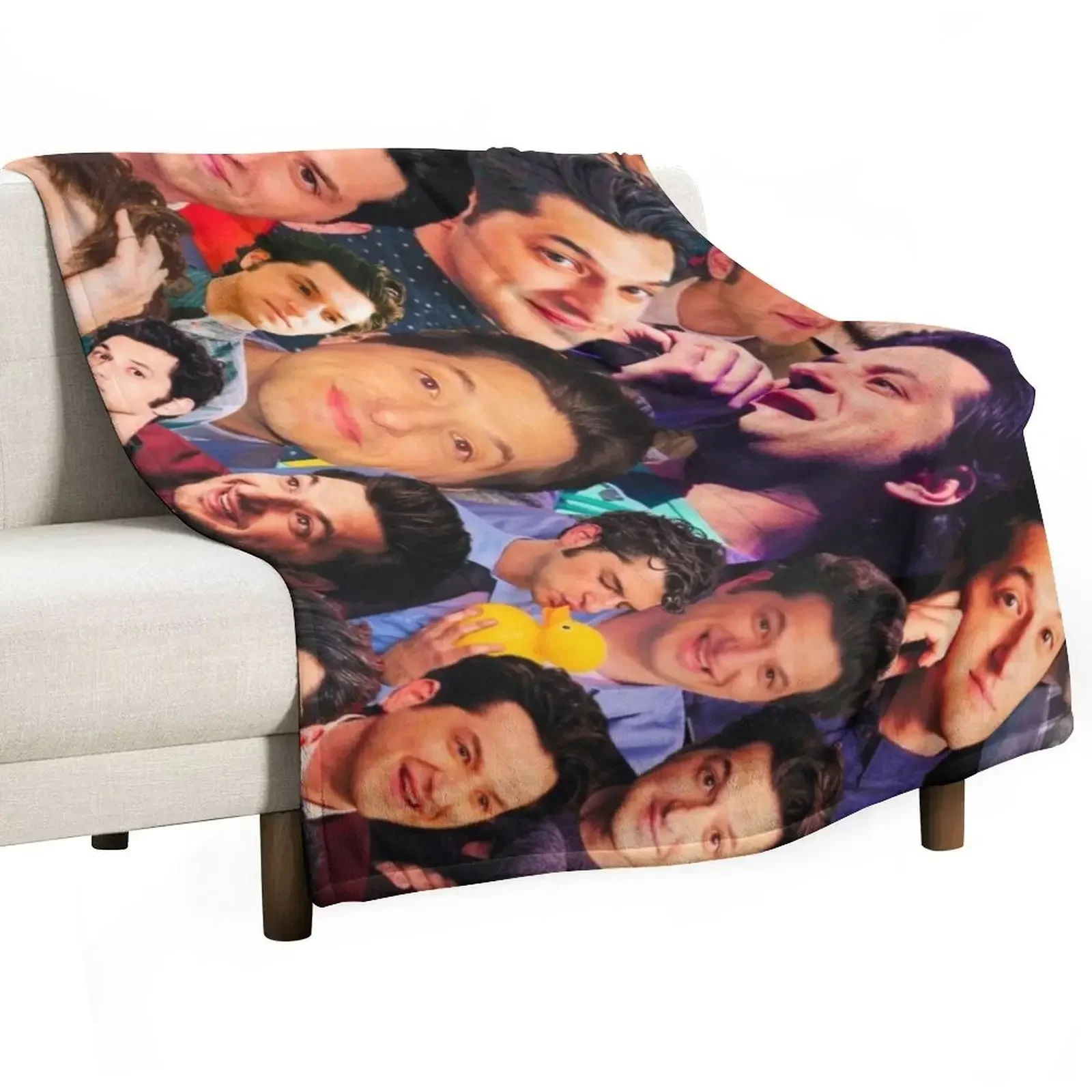 Ben Schwartz Collage Throw Blanket Luxury Designer Sofas warm for winter Hair Blankets