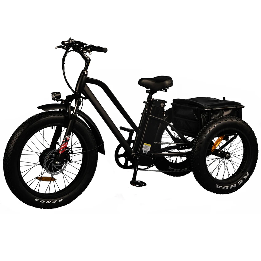 Black Color Electric Tricycle With Fat Tire