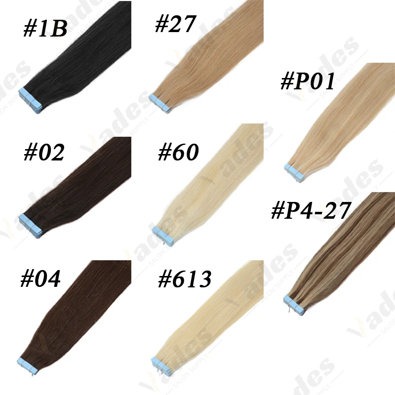 VEDES شريط شعر في وصلات الشعر شعر بشري حقيقي غير مرئي وصلات شعر ريمي شريط إضافي للنساء 20 قطعة 50 جرام 16-22 بوصة #2