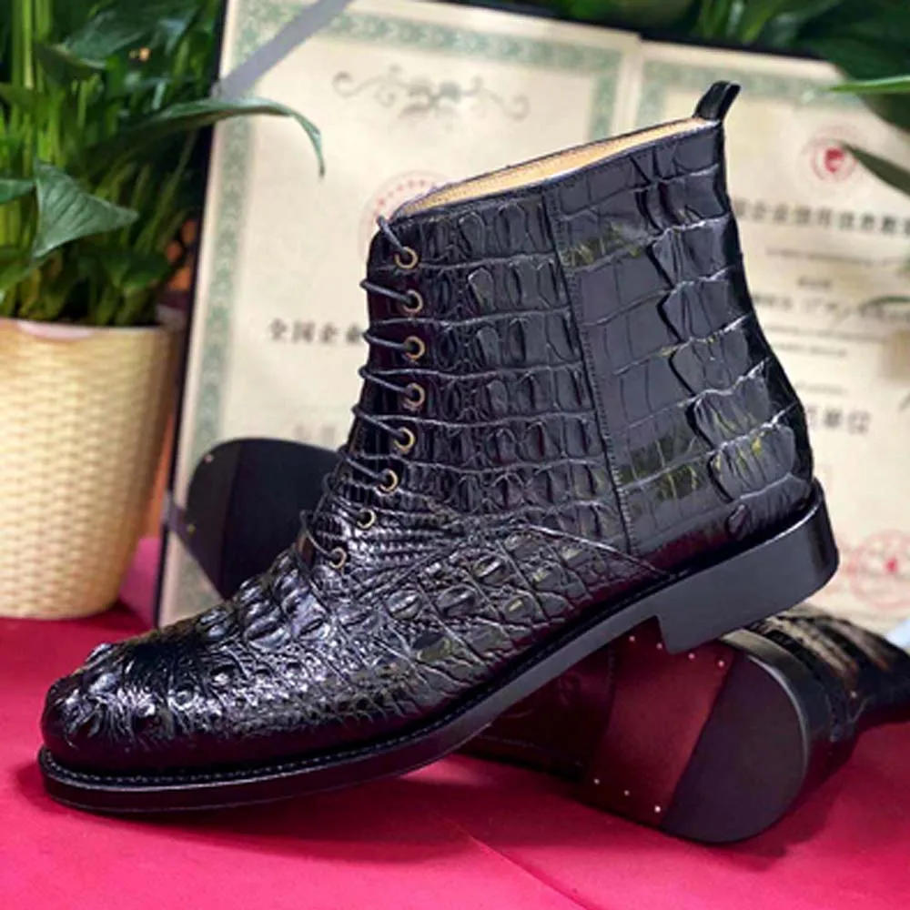 hulangzhishi men boots Pure manual Short boots male shoes