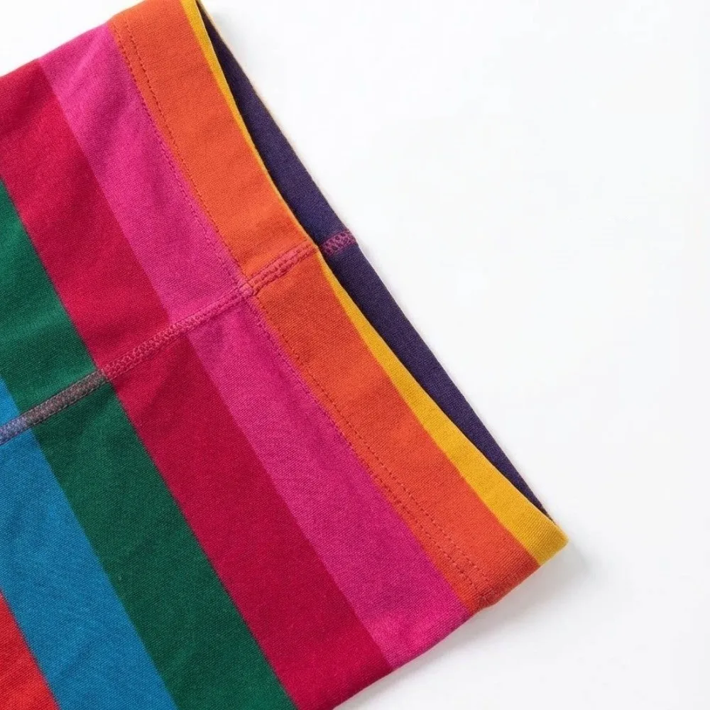 Sweet Seamless Rainbow Pantyhose Breathable Slimming Colorful Stripes Stockings Y2K Elastic Gradient Color Tights Cosplay