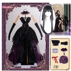 Anime magiczna dziewczyna Puella Magi Madoka Magica cosplay kobiety Magica diabeł Homura Akemi przebranie na karnawał ekskluzywna sukienka zestaw czarna peruka