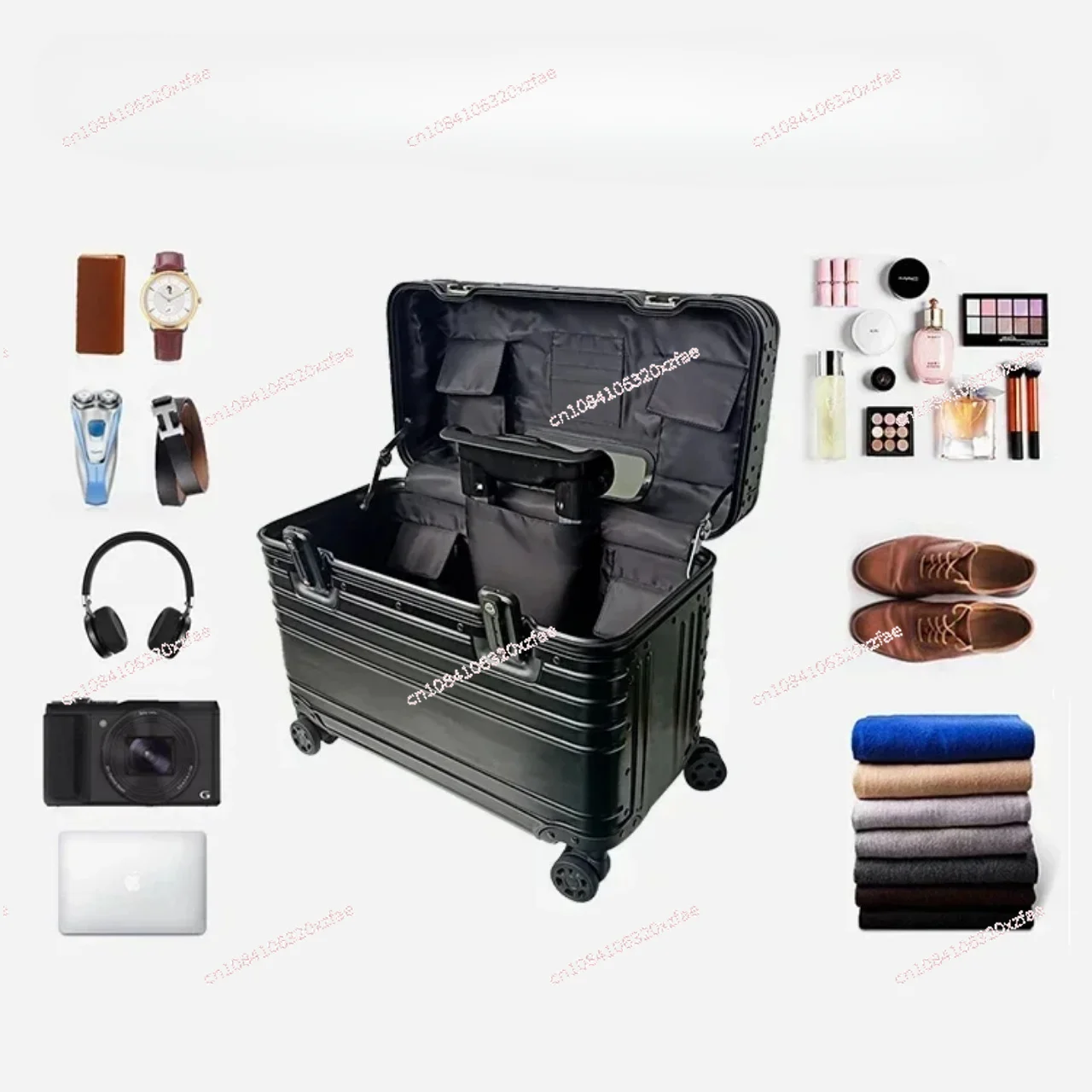 Trolley Pilot Case Travel Bags Business Carry on Aluminium Pilot Case Luggage Suitcases