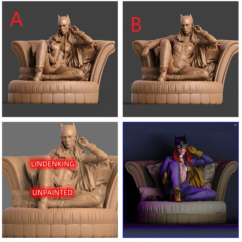 

LindenKing Garage Kits A526 3D Resin Figure GK Model Unpainted White-Film Collections To Modelers