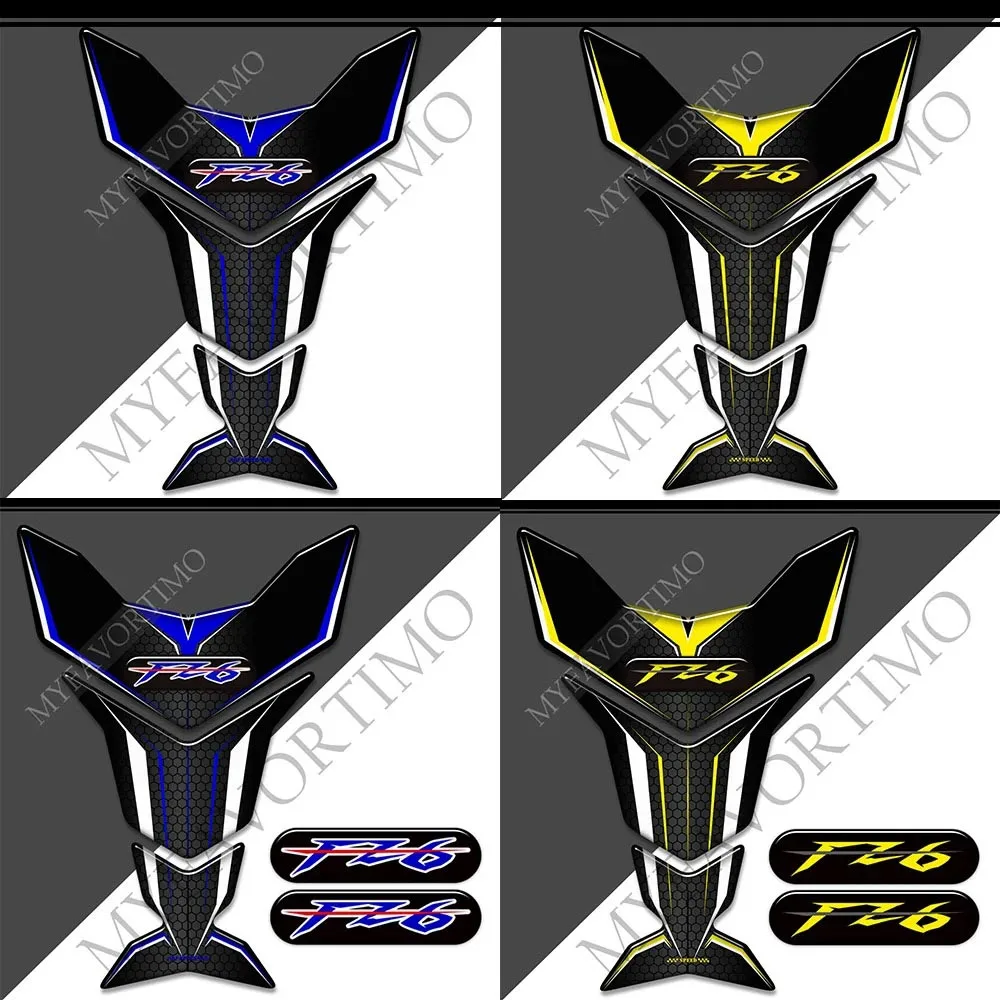 For Yamaha FZ6 FZ6S FZ6N Fazer Knee Decal Kit Gas Fuel Oil Emblem  Fairing Fender Windshield Motorcycle Stickers Tank Pad