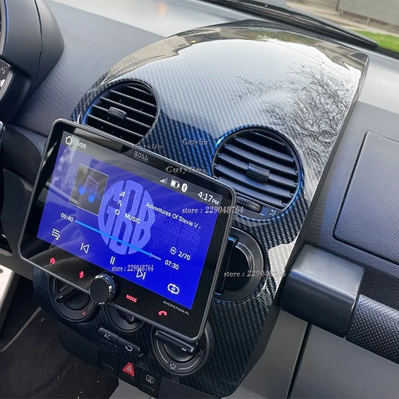 For Volkswagen Beetle 2001-2011 ABS Carbon Fiber Car Center Console Cover Trim Center Air Condition Outlet Interior Decoration