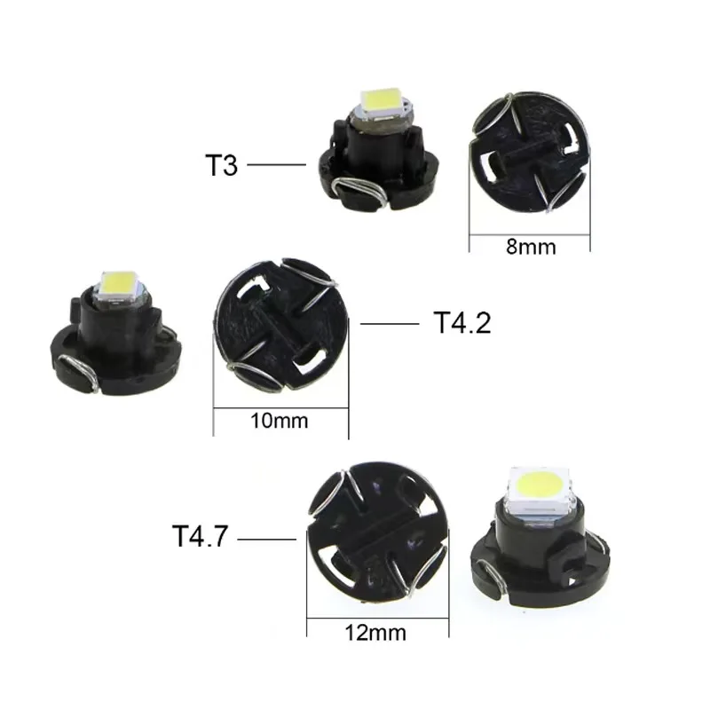 200X T3 T4.2 T4.7 1SMD Bright LED Lights Car Neo Dashboard Instrument Cluster Bulbs Auto Panel Gauge Speedo Dash Lamp White