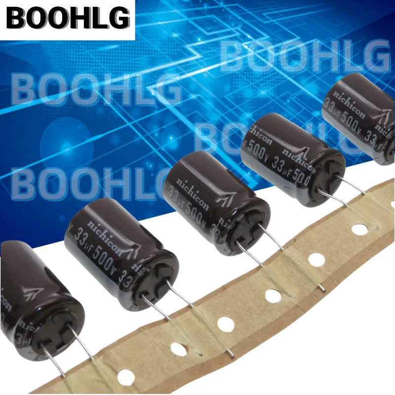5PCS Original 33UF 500V Electrolytic Capacitor 500V 33UF 18X25 CY High Frequency and Low Resistance