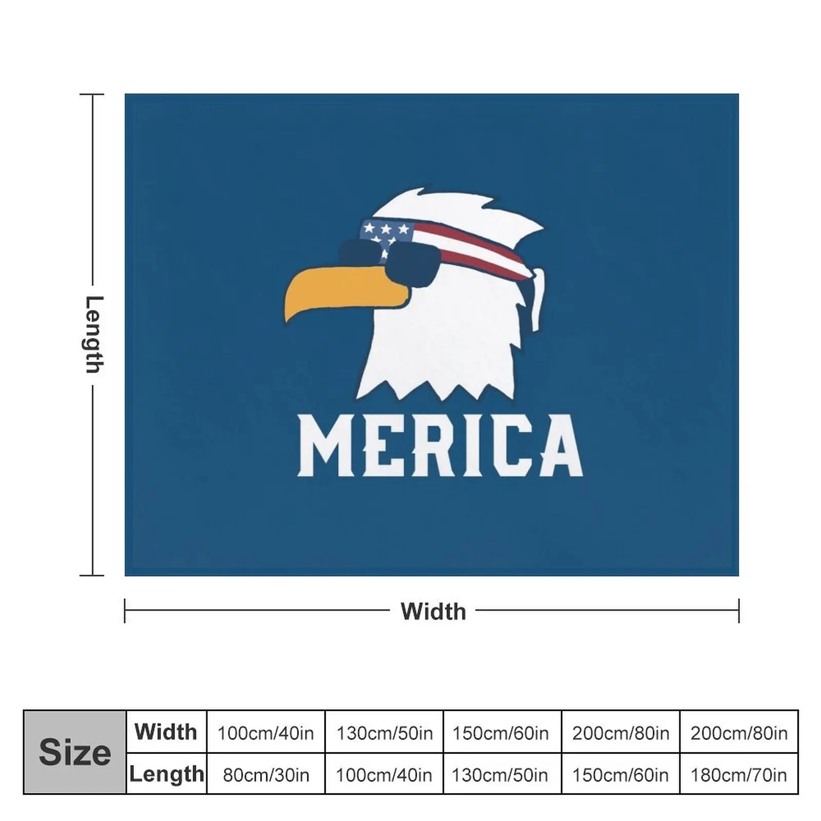 Eagle Mullet Merica Shirt Men & Kids 4th of July American Flag USA Blue Throw Blanket Beautifuls Cute Designers Blankets