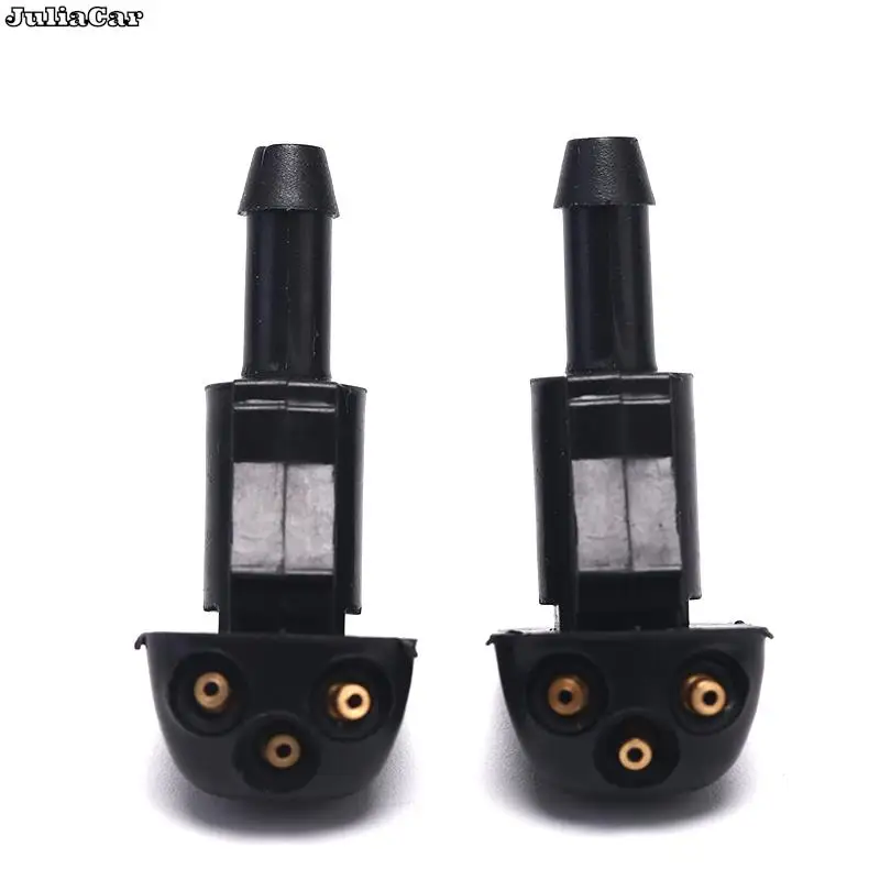 2Pcs Auto Car Plastic Windshield Washer Wiper Water Spray Nozzle Vehicle Car Accessories Black Color