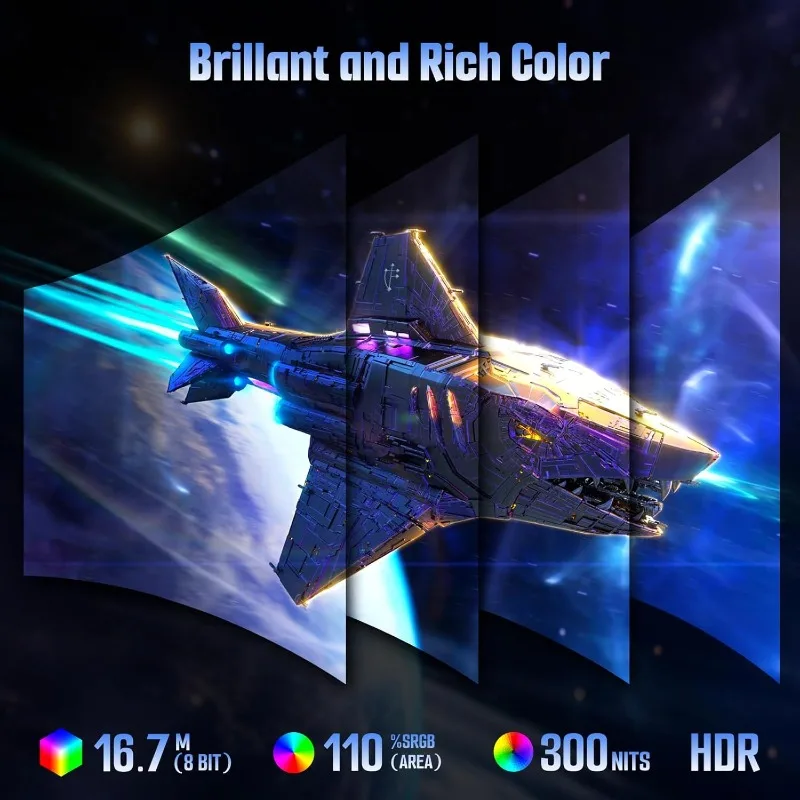 24 inch gebogen 160 Hz gamingmonitor, 1500R gebogen FHD 1080P, MPRT 1 ms snel VA-scherm, Freesync, HDR DP1.4, VESA-ondersteuning