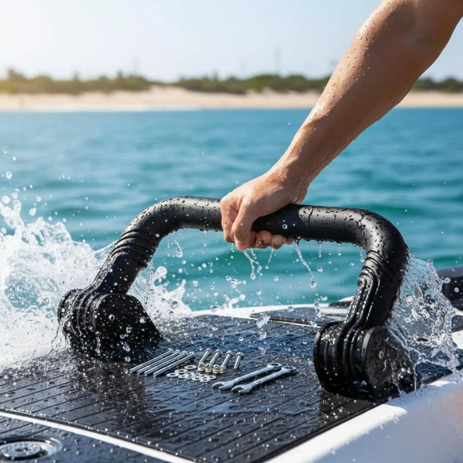 Seadoo Boarding Ladder Easy to Install Personal Watercraft Ladder Water Sports Accessory Sturdy Metal Build Space-Saving