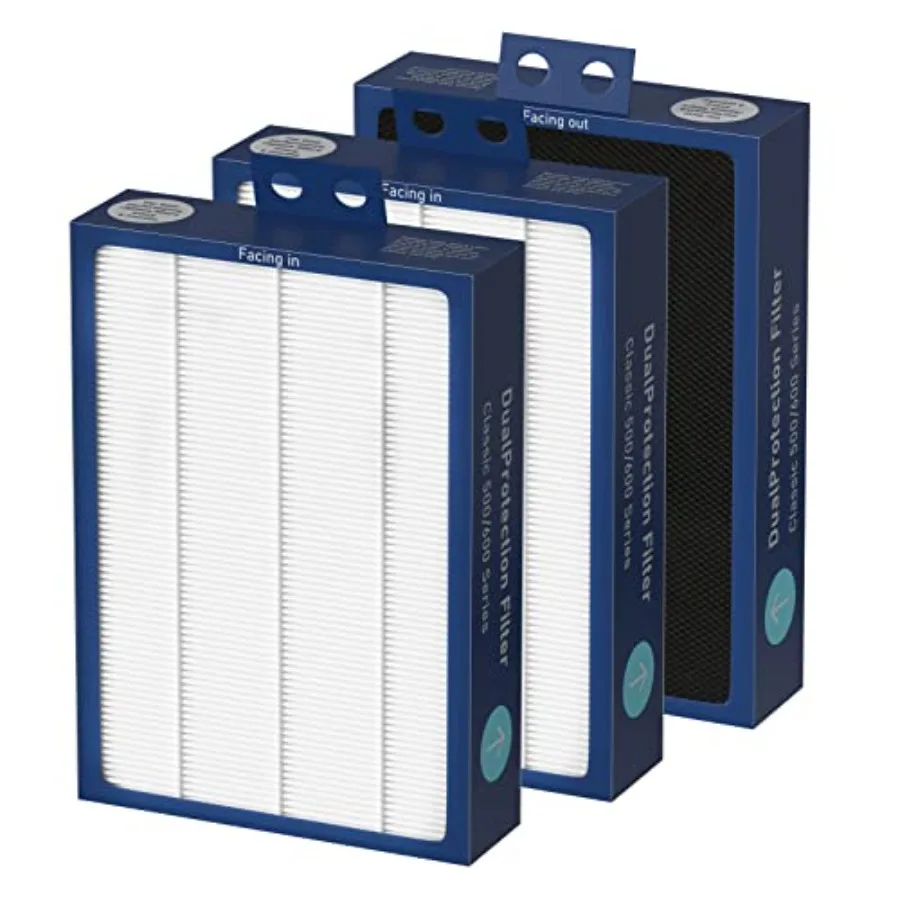 

3-Pack Classic 500/600 Series HEPA Filter Replacement Compatible with Blueair Classic 500/600 Series Air Cleaner Purifiers 501