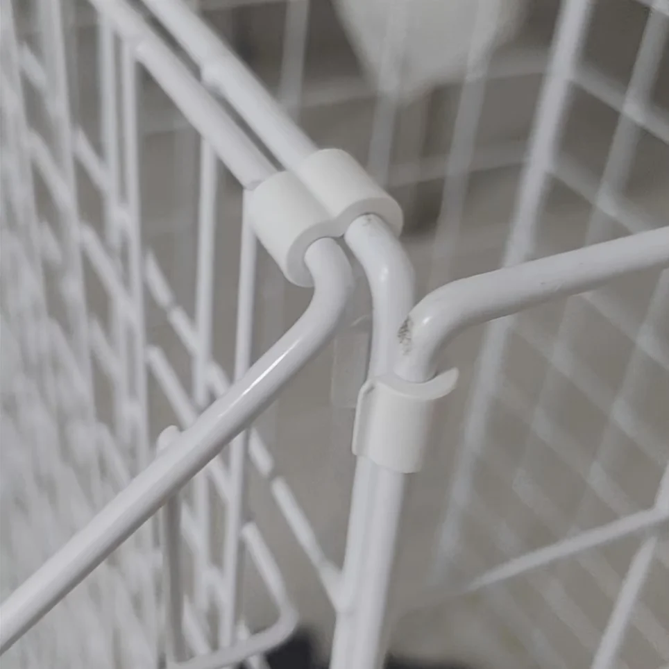 Y-Shaped Plastic Wire Mesh Fixing Clips, Quick Release Connectors for Pet Cage & Enclosure Assembly, Rotatable Foldable Design