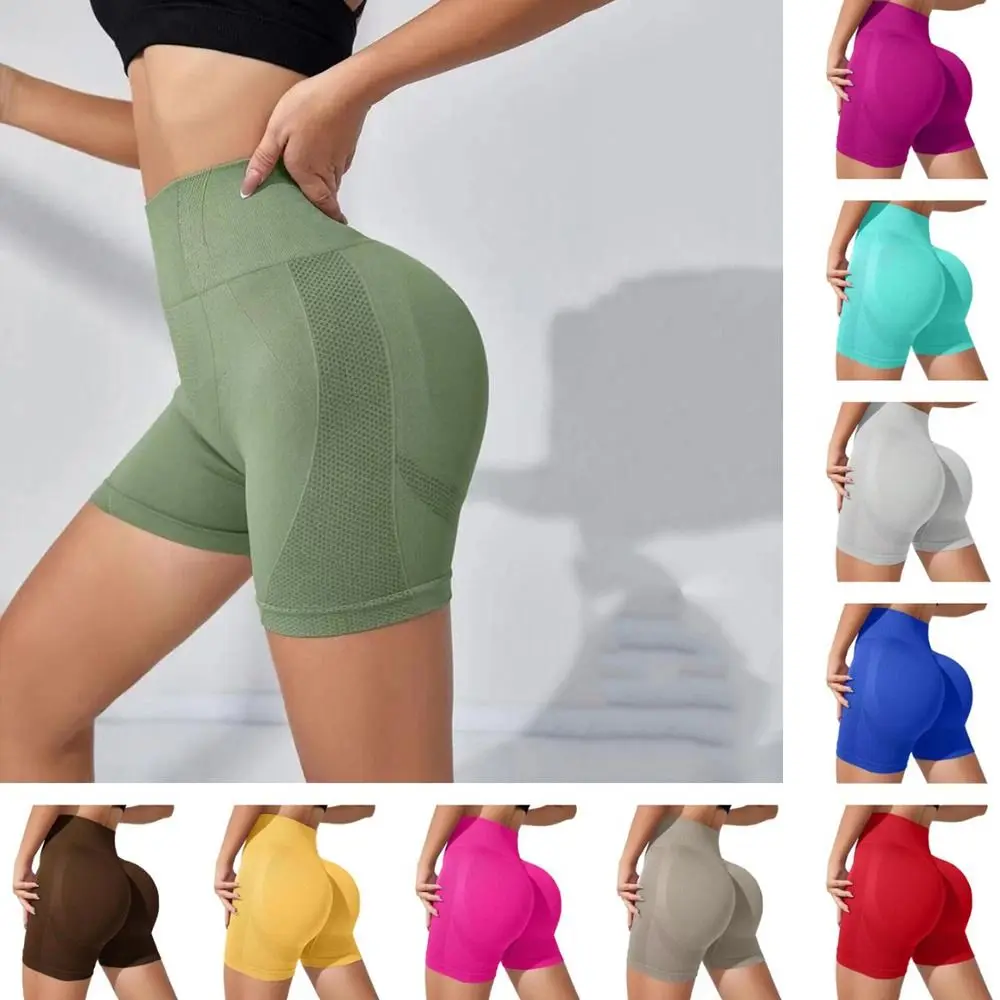 

Seamless Women Yoga Shorts Soft Arse Lifting High Waist Stretch Booty Short Stretch Tummy Control Gym Leggings Volleyball