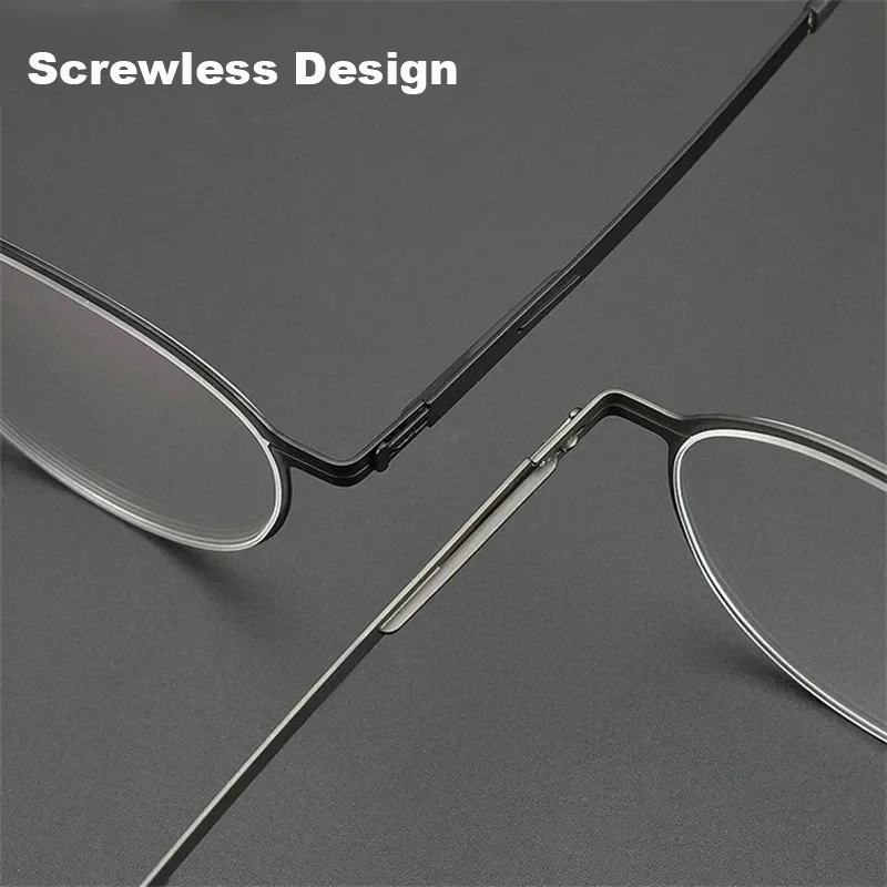 Screwless Round Glasses Frame Men Women Germany Design Tona Ultralight 7g Eyeglasses 2024 Hot Sale Brand Designer Eyewear