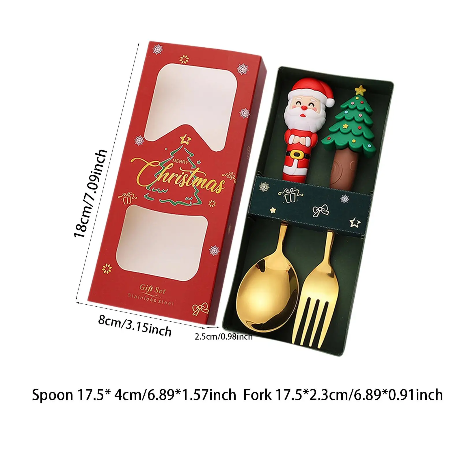 Stainless Steel Dessert Spoons Forks Set Reusable Portable Cutlery for Holiday Coffee Tea and Fruit