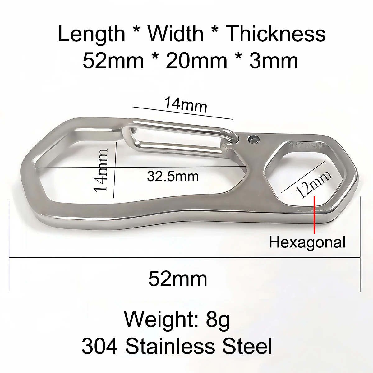 Picture 5: 1-3PCS Stainless Steel Keychain Carabiner Lobster Clasp Buckle Outdoor Camping Spring Snap Hooks Dog Chain Key Chain Tool Clips