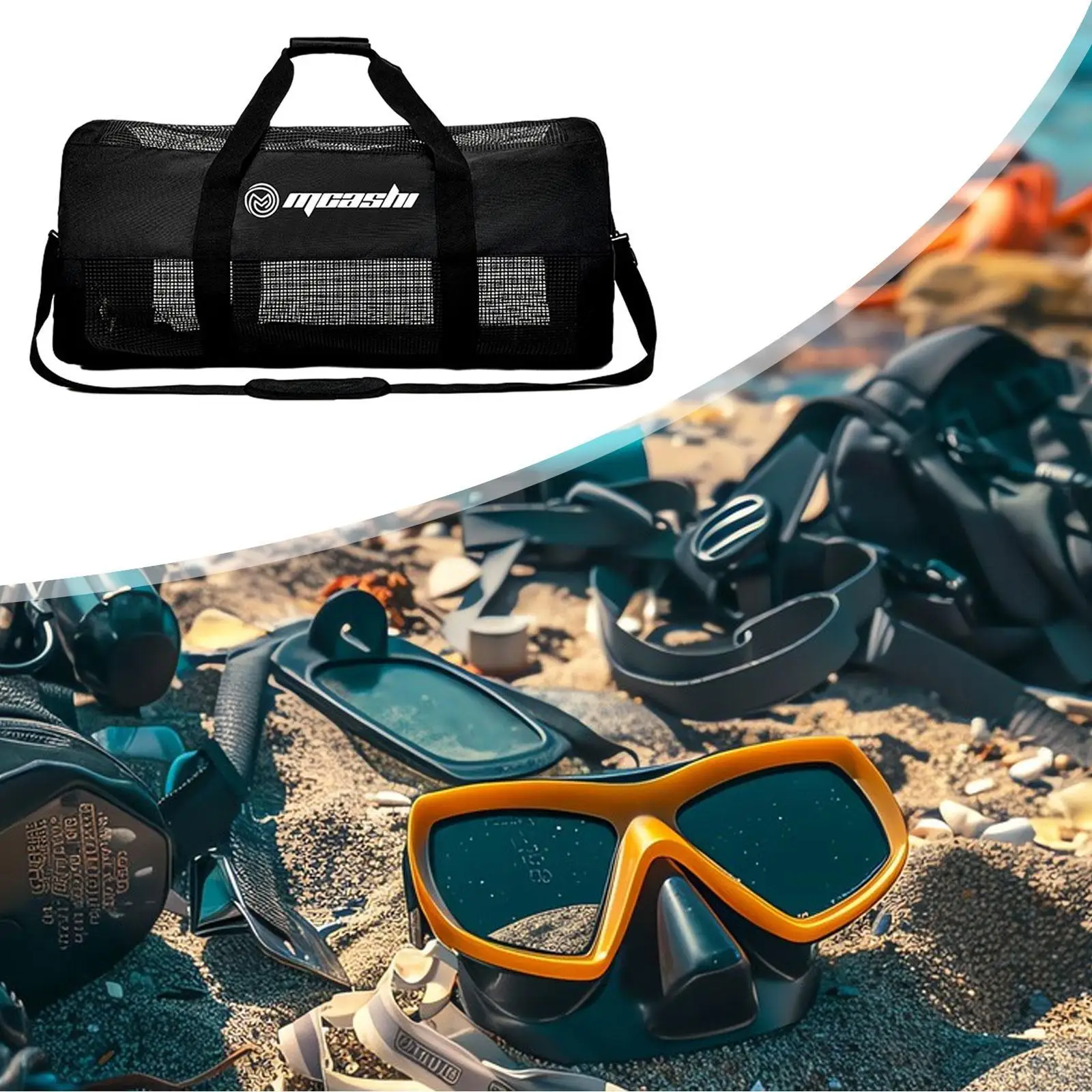 

Diving Duffle Bag Mesh Duffel Bag 60L Storage Multipurpose Pouch for Underwater