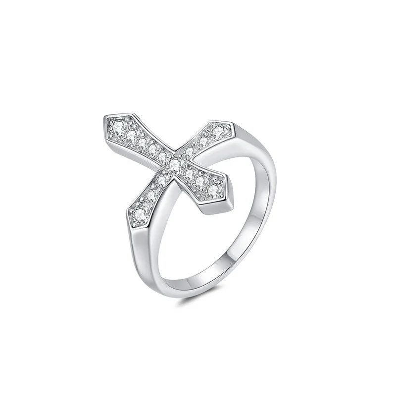 

ZFSILVER 925 Серебряное модное роскошное модное кольцо с крестом D из муассанита для очаровательных женщин, ювелирные изделия для свадебной вечеринки, подарок R21305