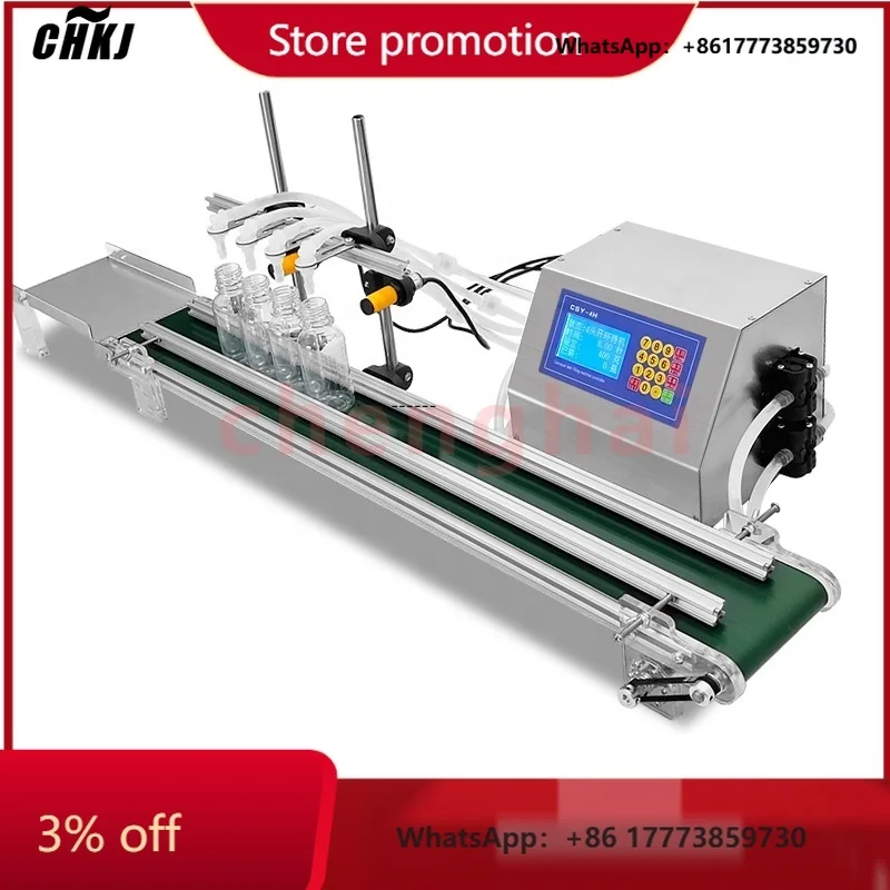 

CHKJ-2025NEWMulti-head Automatic Small Liquid&bottle Filling Machine Energy Saving Conveyor Belt Filling Machine Juice Machine 1