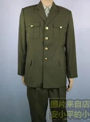 Chinese Uniform Vintage Spring 87 Green Officer Suits Men Army