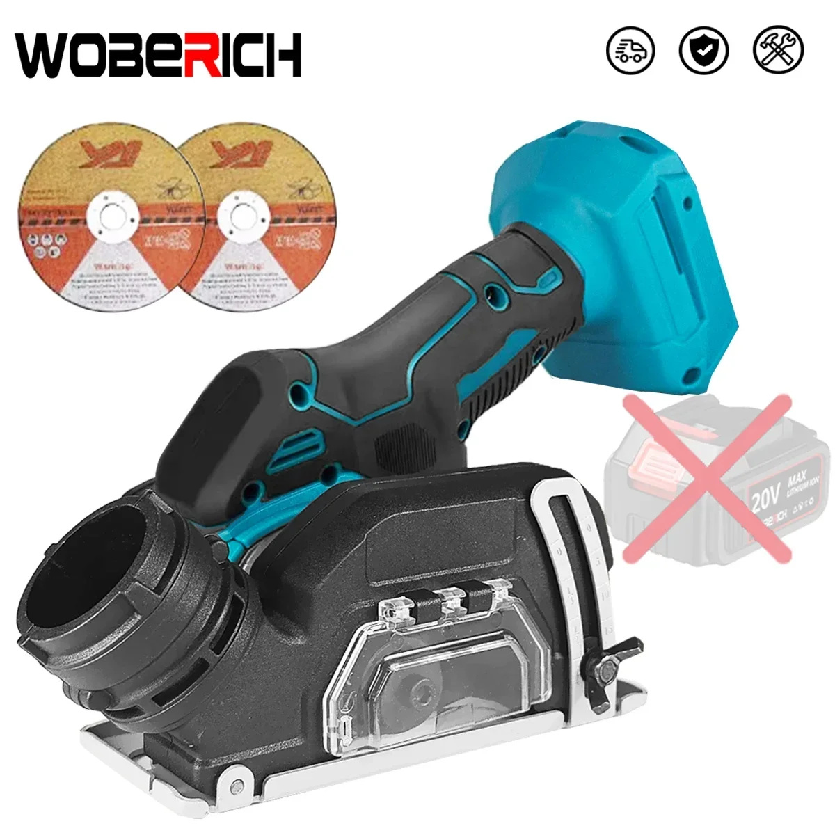 Mini Angle Grinder 3inch Cordless Electric Grinding Cutting Tool Electirc CUT OFF Too for Makita 18V Battery (No Battery)