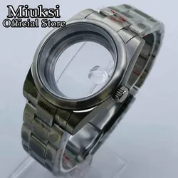 Miuksi 36mm/40mm brushed watch case sapphire glass fit NH35 NH36 ETA2824 2836 Mingzhu DG2813 3804 Miyota8215 PT5000 movement