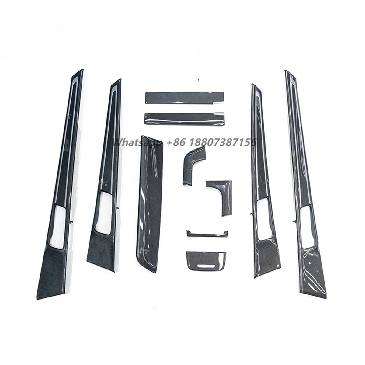 Pindun Dry C Car Center Console Door Panel Cover Gear Shift Trim 10PCS Panamera 971 2017-2023 Model