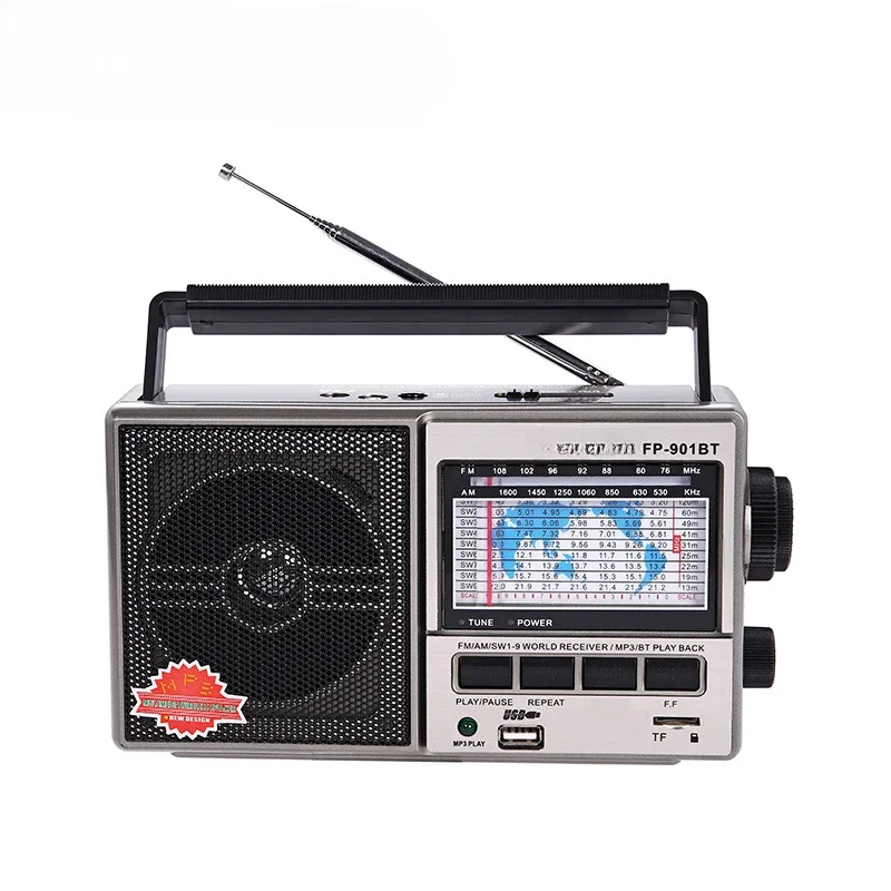 711 portable multi band retro radio FM Bluetooth playback USB card MP3