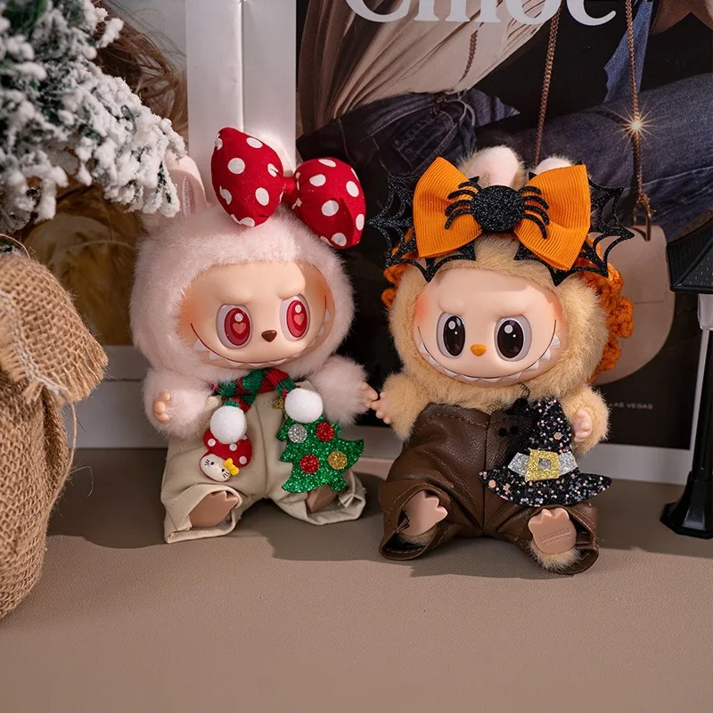 2025 할로윈 크리스마스 오버올 (1세대/2세대/3세대 키체인 인형용), 무서운 축제 스타일의 교체 가능한 의상