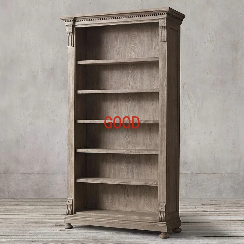 Bookcase Vintage Vintage Bookcase Study Storage Bookshelf Living Room Display Cabinet Multifunctional Storage Cabinet