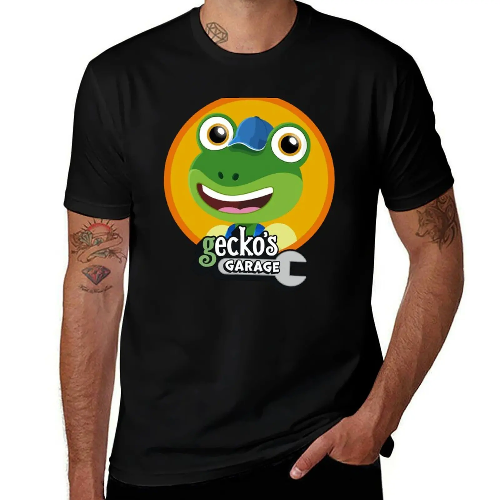 

Kids Garage Gecko's T-Shirt t shirts for man graphic funny t shirts with prints T-Shirt