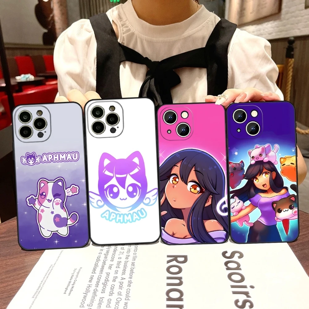 Aphmau Meow Anime Cats Phone Case For Iphone 15 Pro Max 14 Pro 16 Plus 12 13 11 Xr X Xs 8 7 Plus Silicone Back Cover