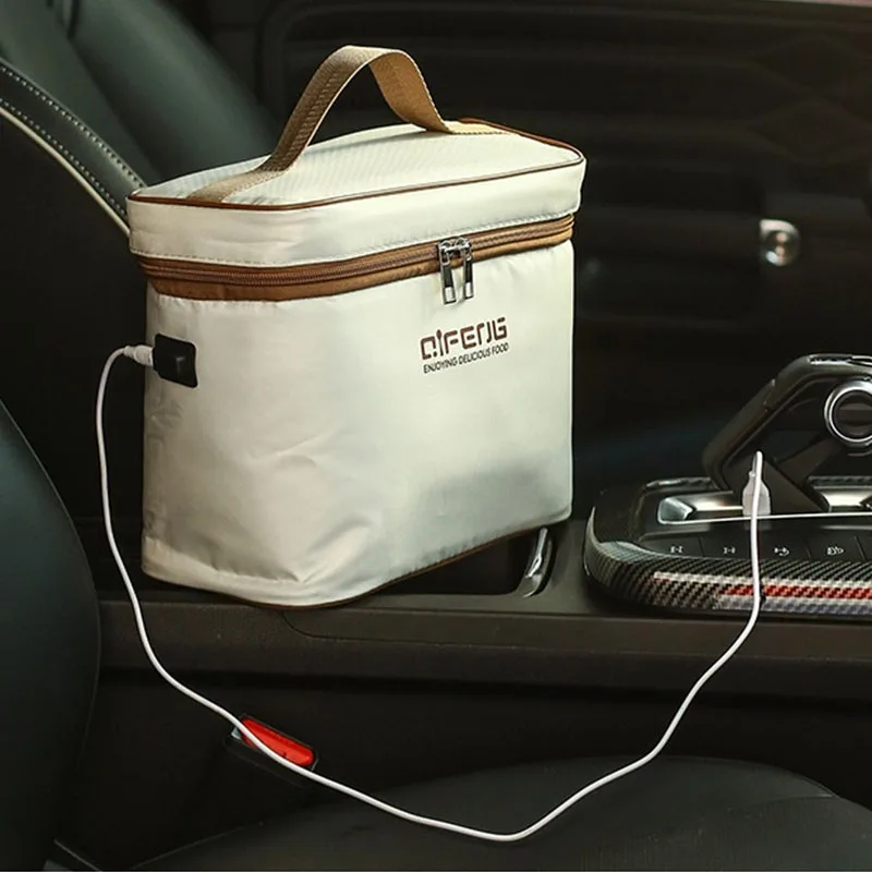 Ceramic plug-in lunch box that can be heated by microwave lunch box for office workers insulated lunch box, multi-layer separa