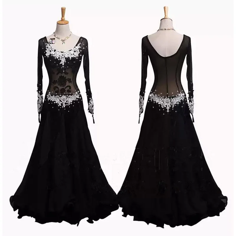

Women's Modern Long Skirt Dance Dress 2025 Ballroom Practicewear For Waltz Tango Cocktail Prom Customizable Female Clothing