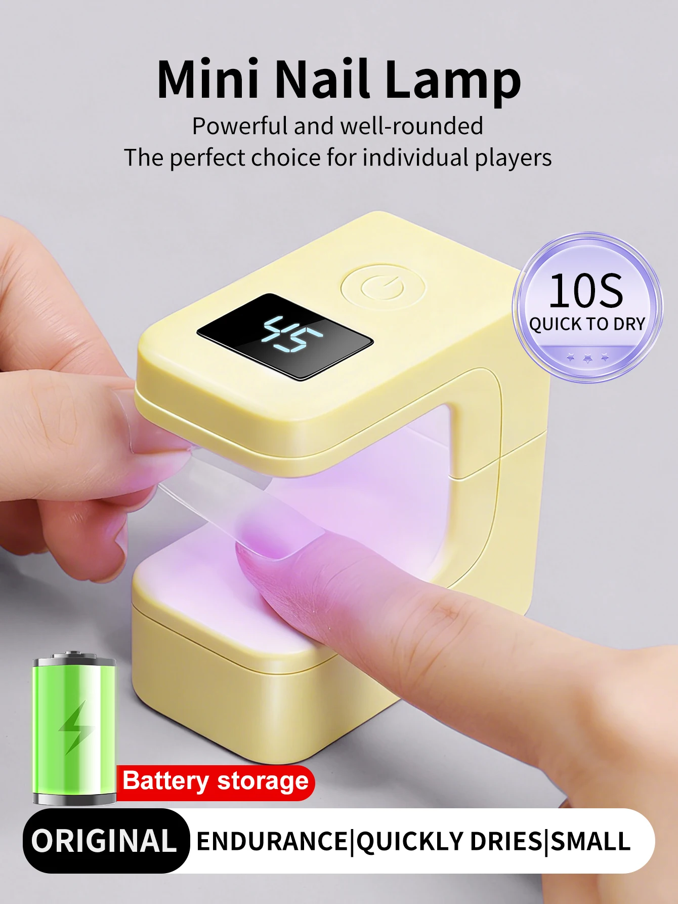 1Pc Mini Rechargeable UV LED Nail Lamp For Gel Nails，Quick Dry Nail Lamp Machine UV LEDs Gel Polish Nail Dryer Lamp Manicure