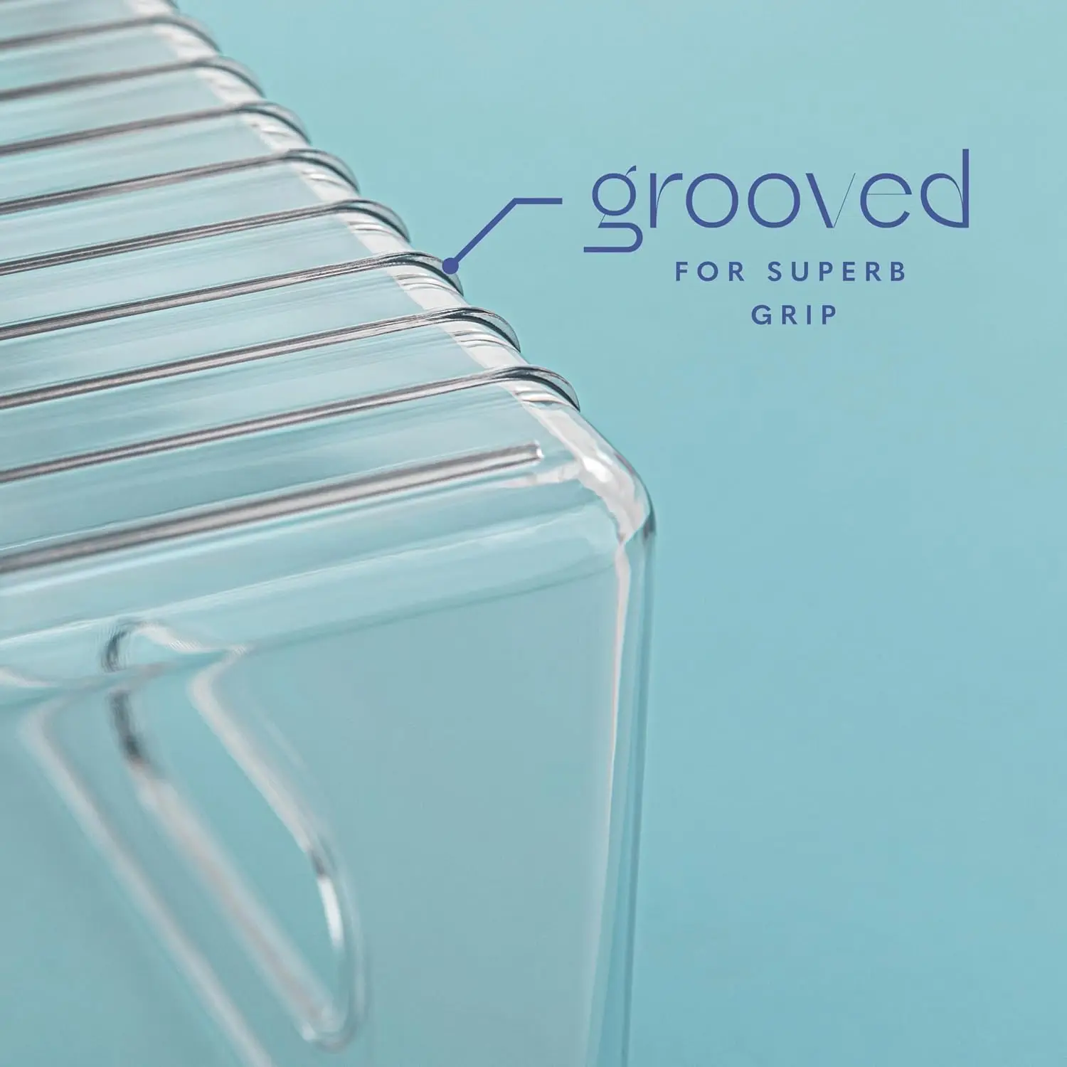 4-Pack Clear Plastic Storage Containers with Handles for Kitchen, Pantry, Refrigerator, Freezer - 16x6x5 Inches