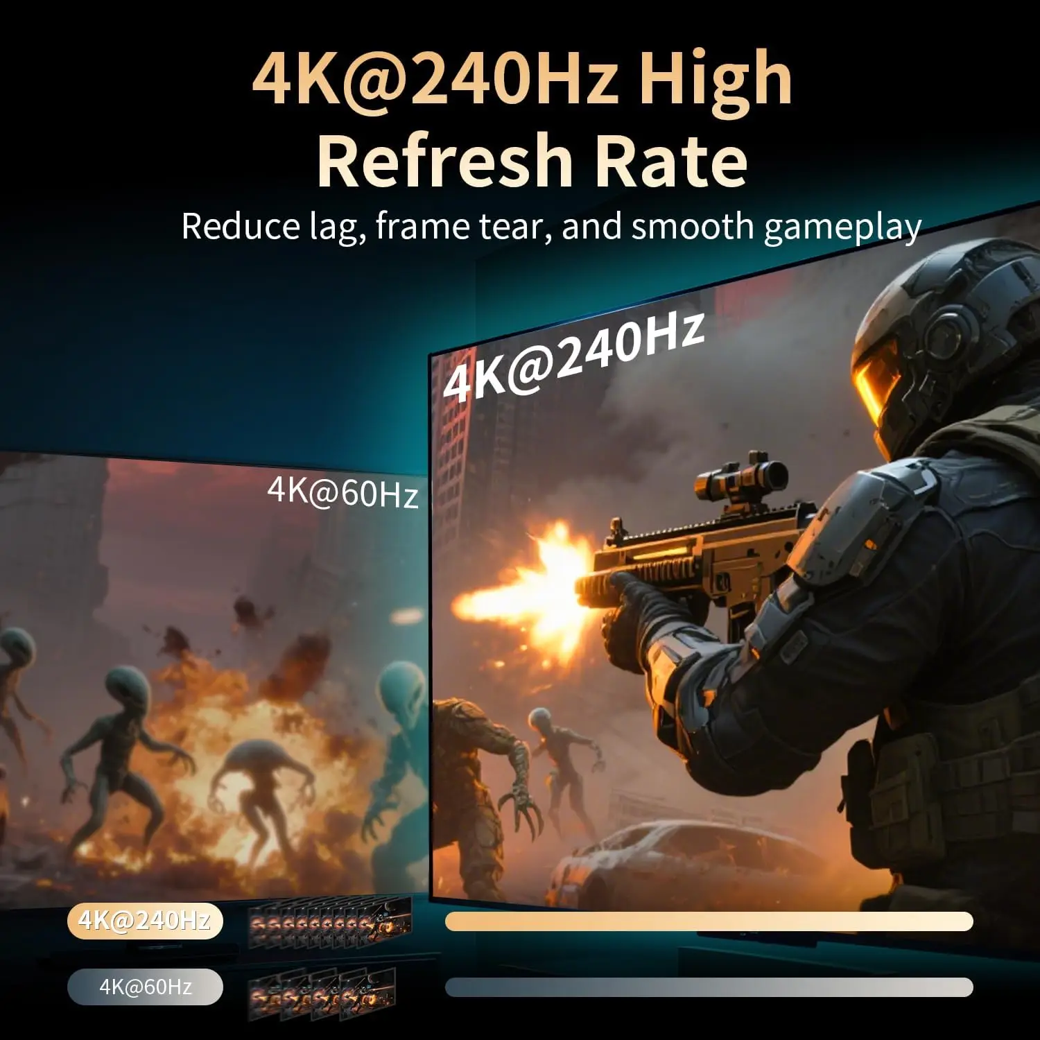 ترقية جديدة 8K @ 60 هرتز 4K @ 240 هرتز HDMI Switch 5 في 1 خارج الألومنيوم HDMI 2.1 محول محدد مع HDR10 + HDCP2.3 لتلفزيون PS5/4 Xbox PC #5