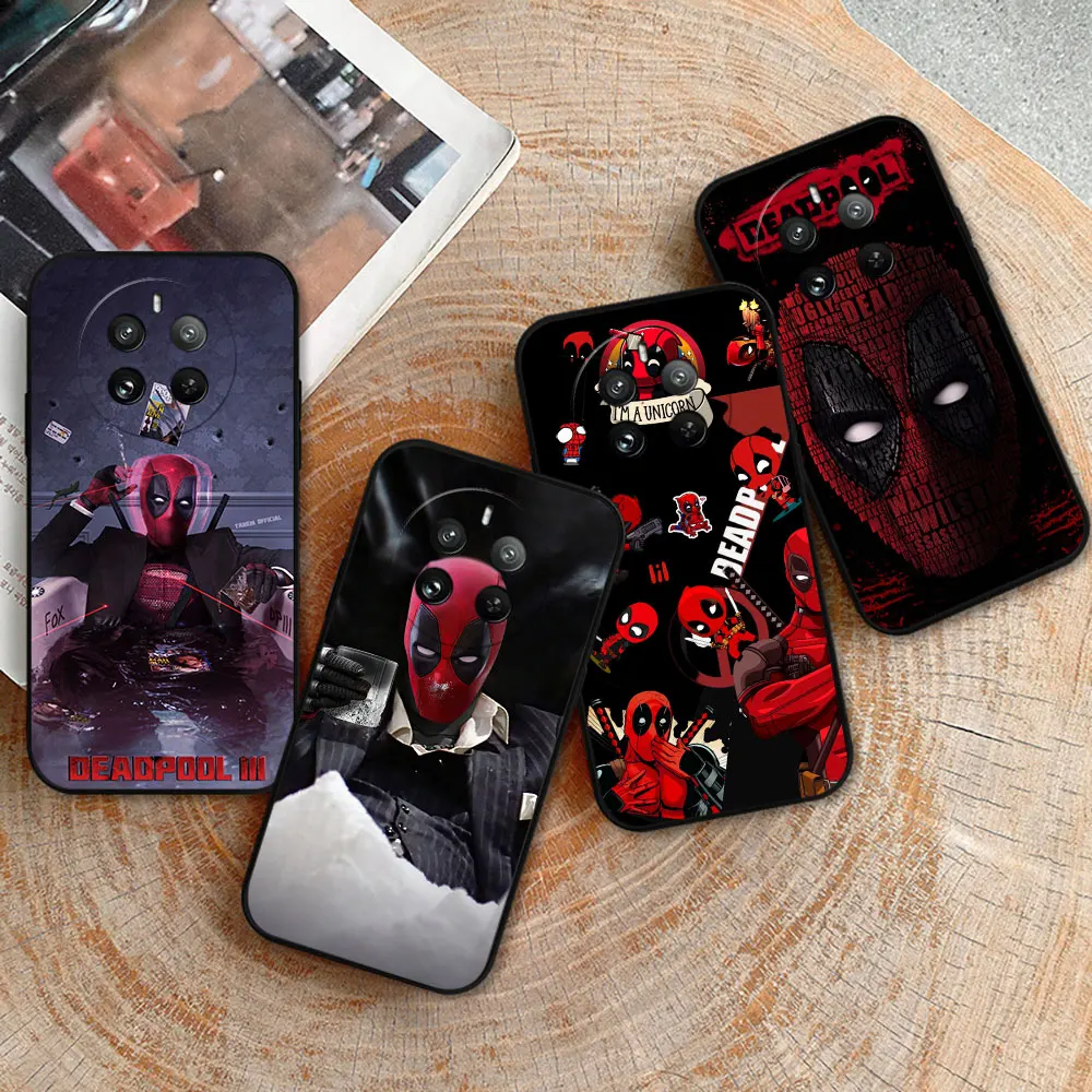 Marvel Funny Deadpool Phone Case For OPPO Realme 12 11 10 9 9I 8 8I 7 7I 6 6I 5 5I 5S 3 Pro Plus Soft Silicone Shockproof Cover