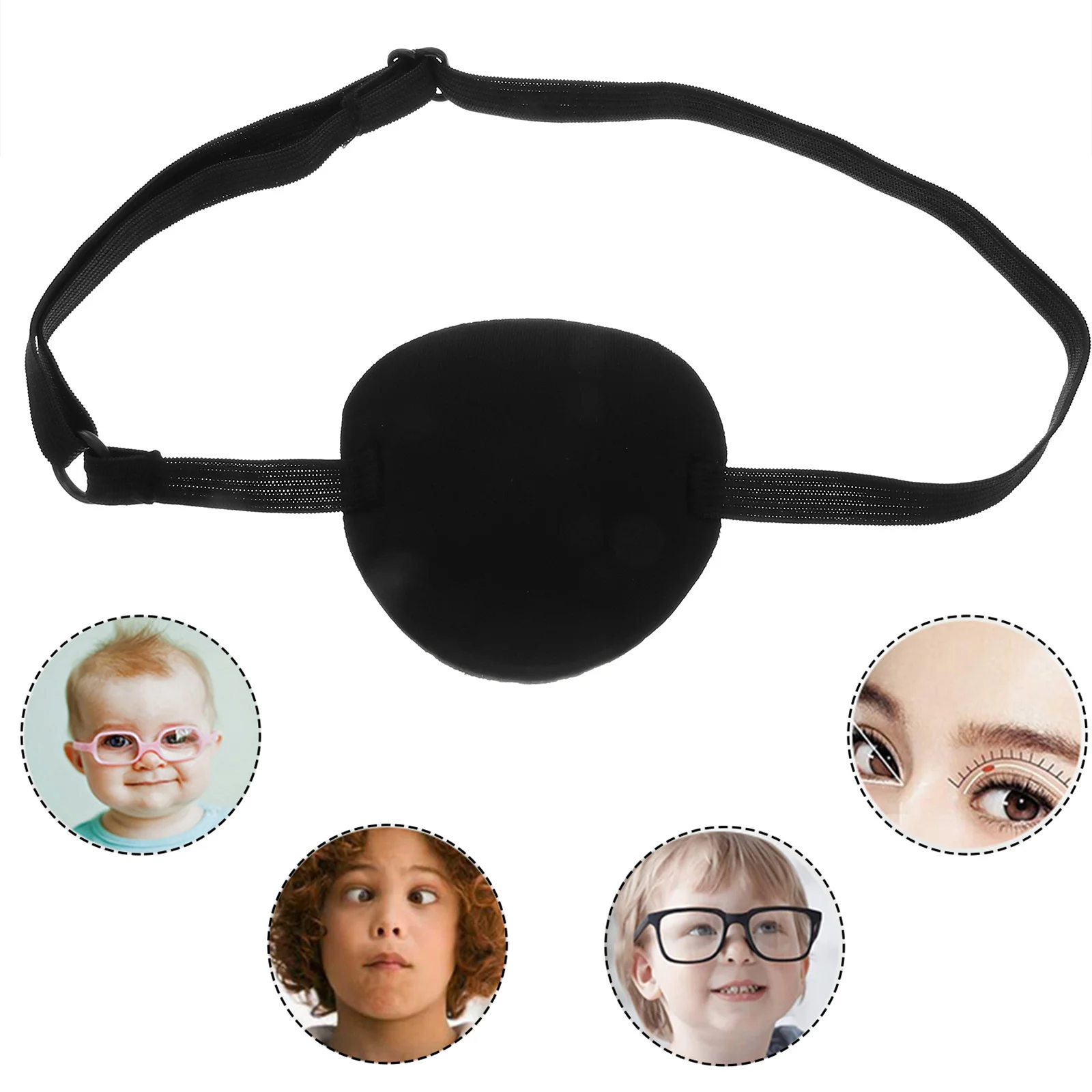 

10Pcs Premium Sponge Eye Patch Adjustable Band Cosplay Pirate Accessory for Kids with Amblyopia Amblypia Eye Patch