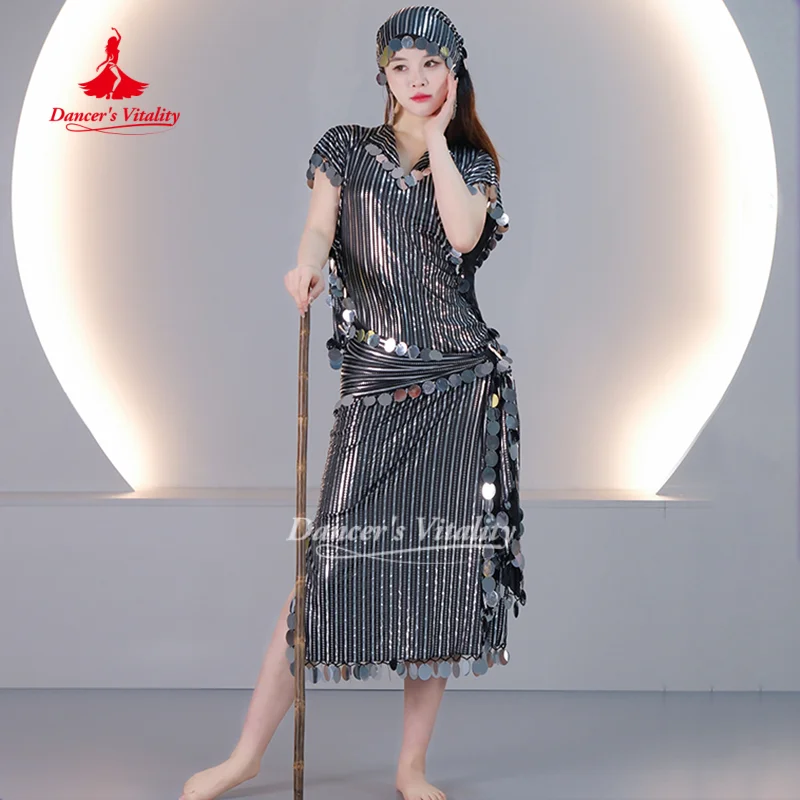 أزياء الرقص الشرقي للنساء شابي بلدي صيدي أداء زي الكبار ممارسة الرقص الشرقي الزي حيوية الراقصة #6